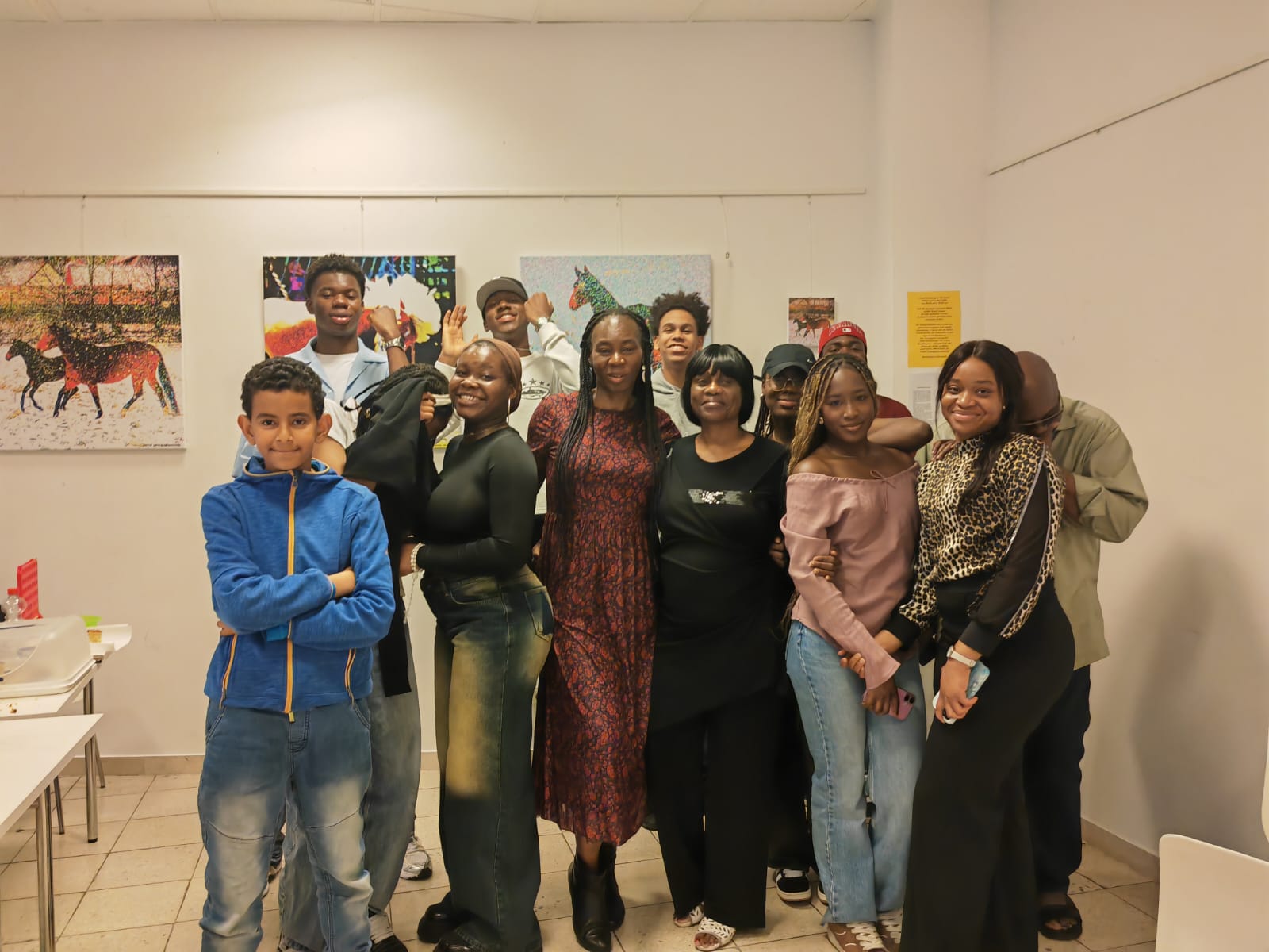 Exhibition of artwork made by the teens